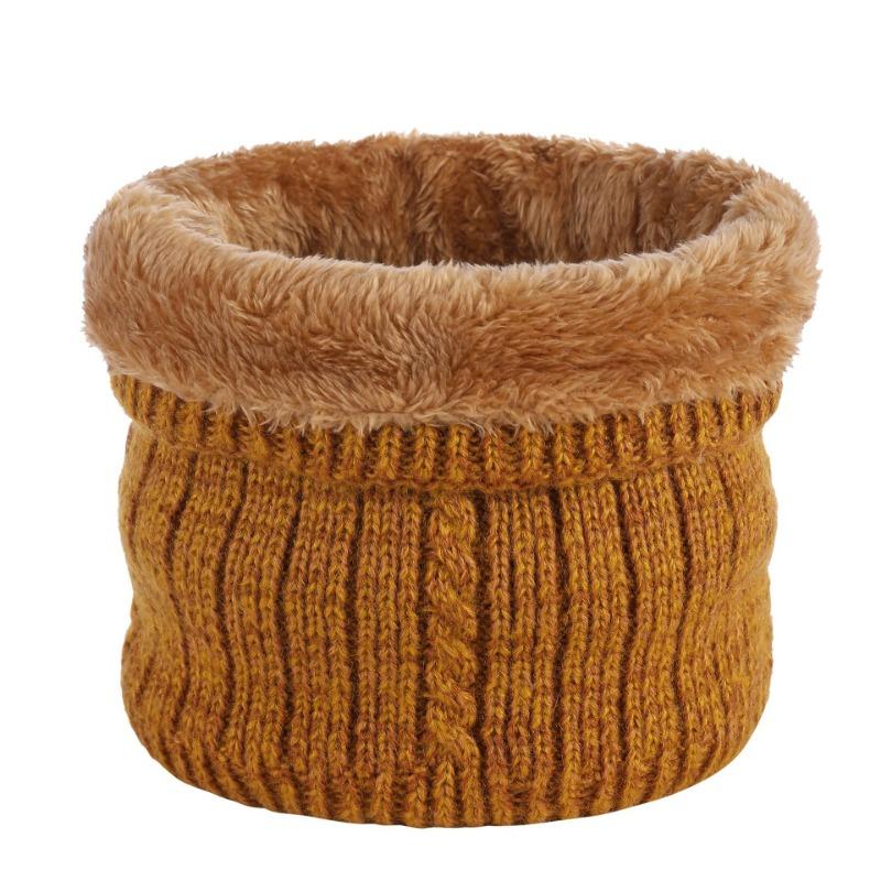 Autumn and Winter Double-layer Velvet Scarf Solid Color Outdoor Couple Riding Warm Neck Cover Neck Cover