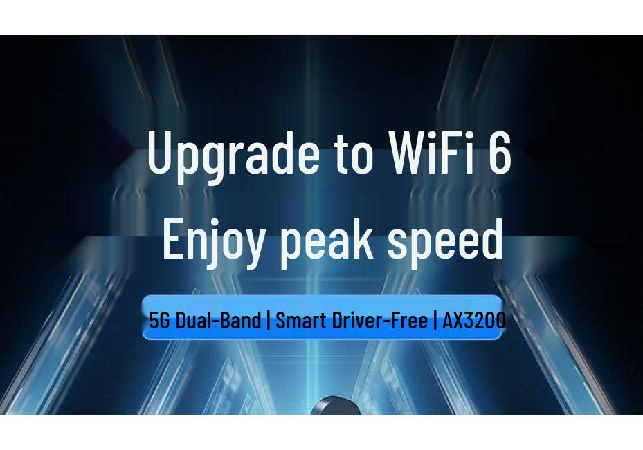 WiFi6 USB Wireless Adapter: Dual-Band Gigabit Network Card & Signal Booster for Desktop/Laptop (Driver-Free)