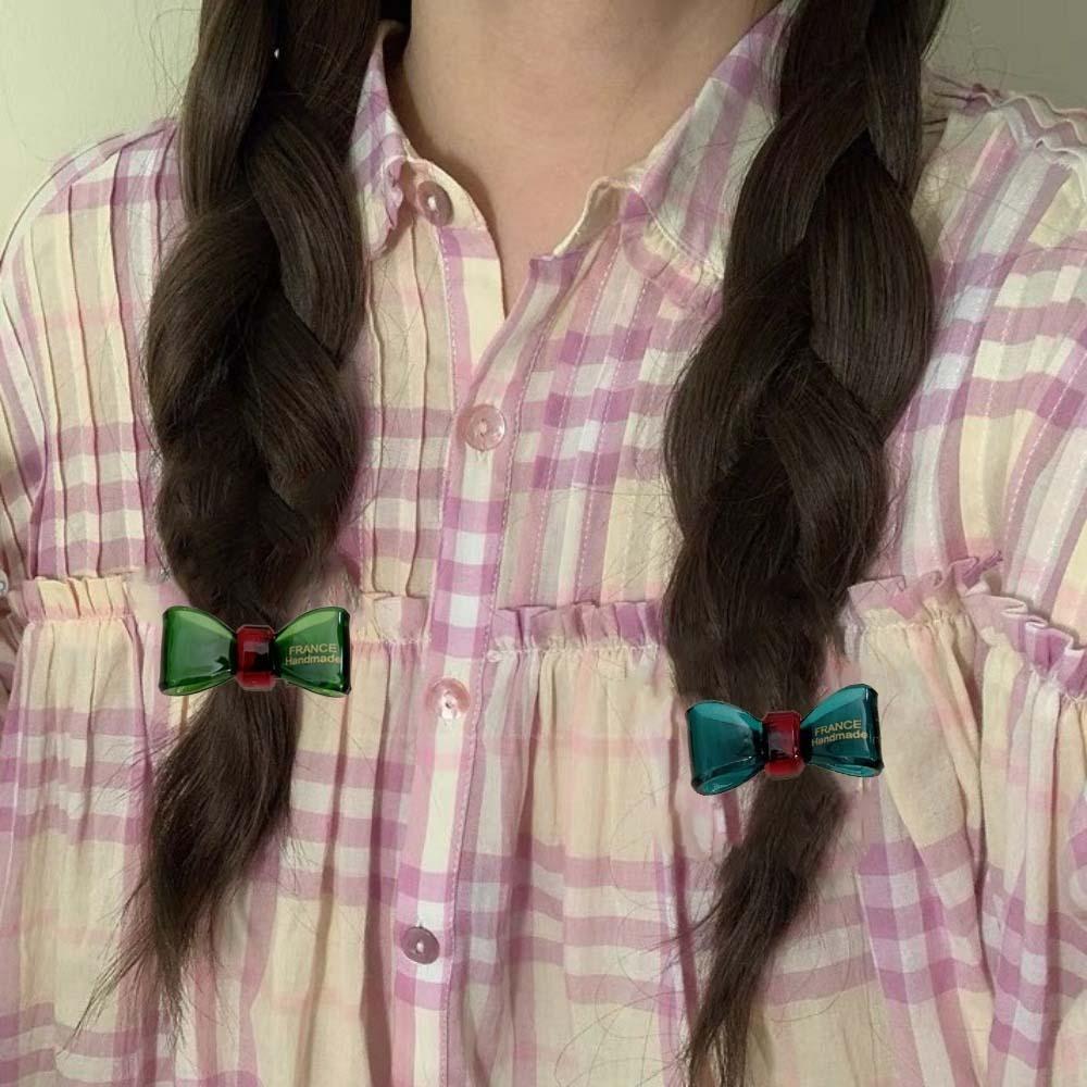 Gold Label Hairpin Waterproof Mini Duckbill Clip Hair Accessories Acetic Acid Bow Hair Clip  Party