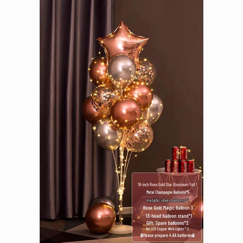 Luminous Balloon Floor Stand for Events: Birthday, Wedding, Anniversary, Party, and More.
