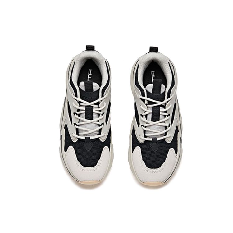 Anta Casual Breathable Low-Top Running Shoes Women Sneaker Black Gray 12918881-5