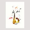 Abstract Graffiti Music Guitar Canvas Printing Pop Art Wall Poster for Music Room Decor