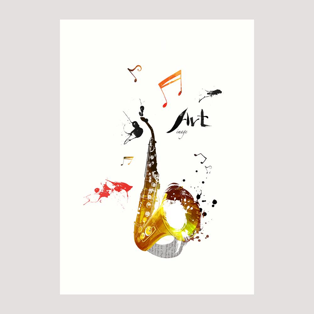 Abstract Graffiti Music Guitar Canvas Printing Pop Art Wall Poster for Music Room Decor