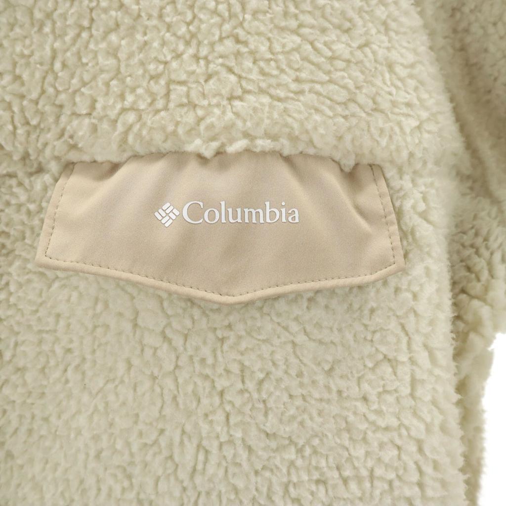 Columbia No collar, reversible Bore jacket M beige Outdoors Women Used