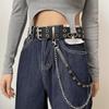 Punk PU Leather Belt JK Skirt Belt Harajuku Women Waist Belt  Women