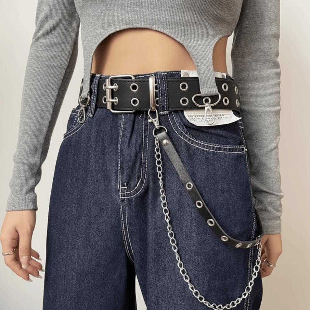 Punk PU Leather Belt JK Skirt Belt Harajuku Women Waist Belt Women