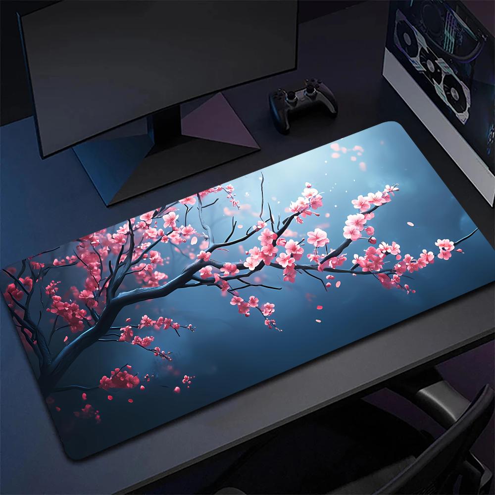 Japanese Style Cherry Mouse Pad Large Mousepad Gaming Desk Mat Pc For Computer Gamers Laptop Tablet Mousemat Rug