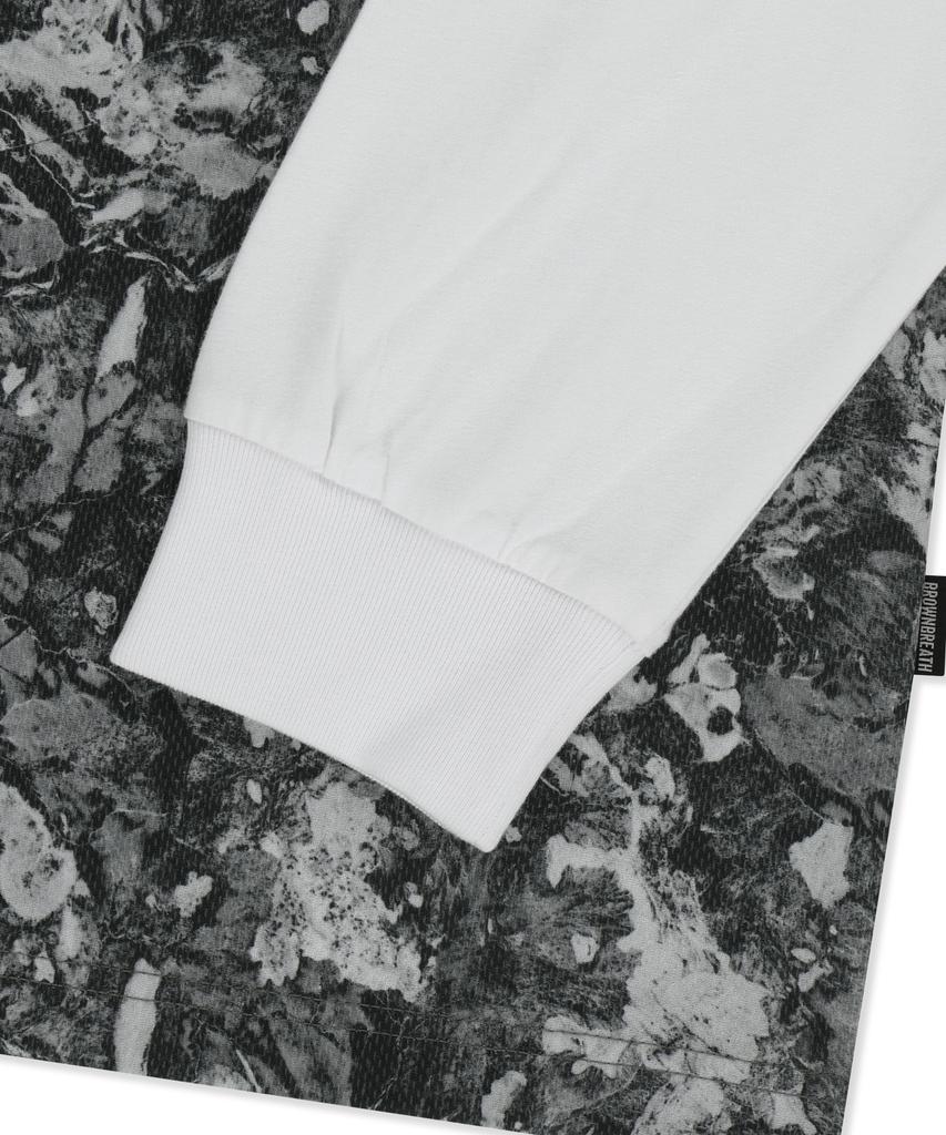 BROWNBREATH Earth Pattern Layered Tee - Gray