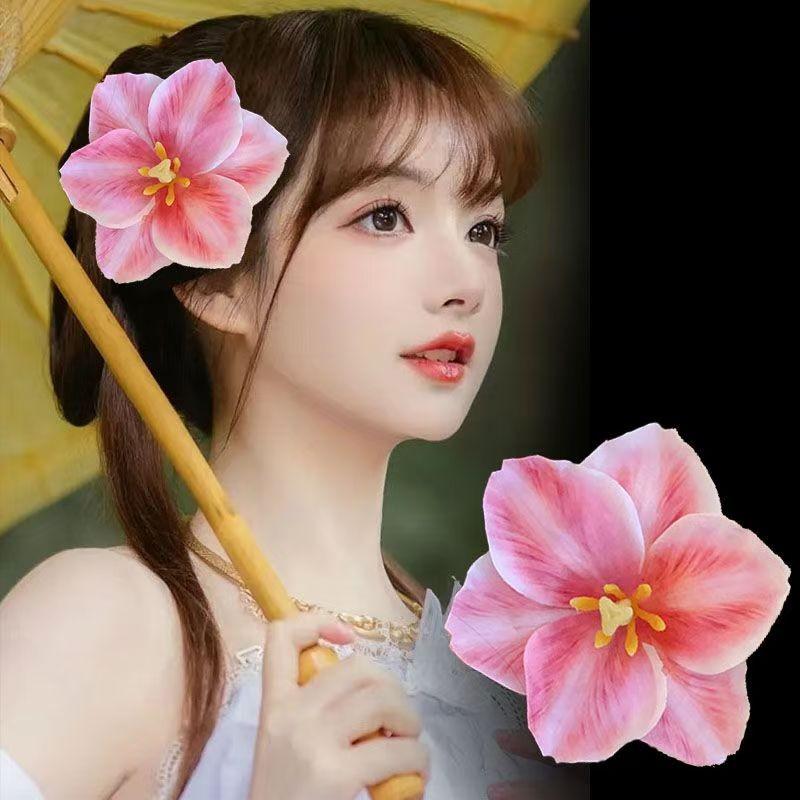 Fabric Flowers Sweet Girl Side Hair Clips Small Fresh and Fashionable Duckbill Clip Hair Accessories