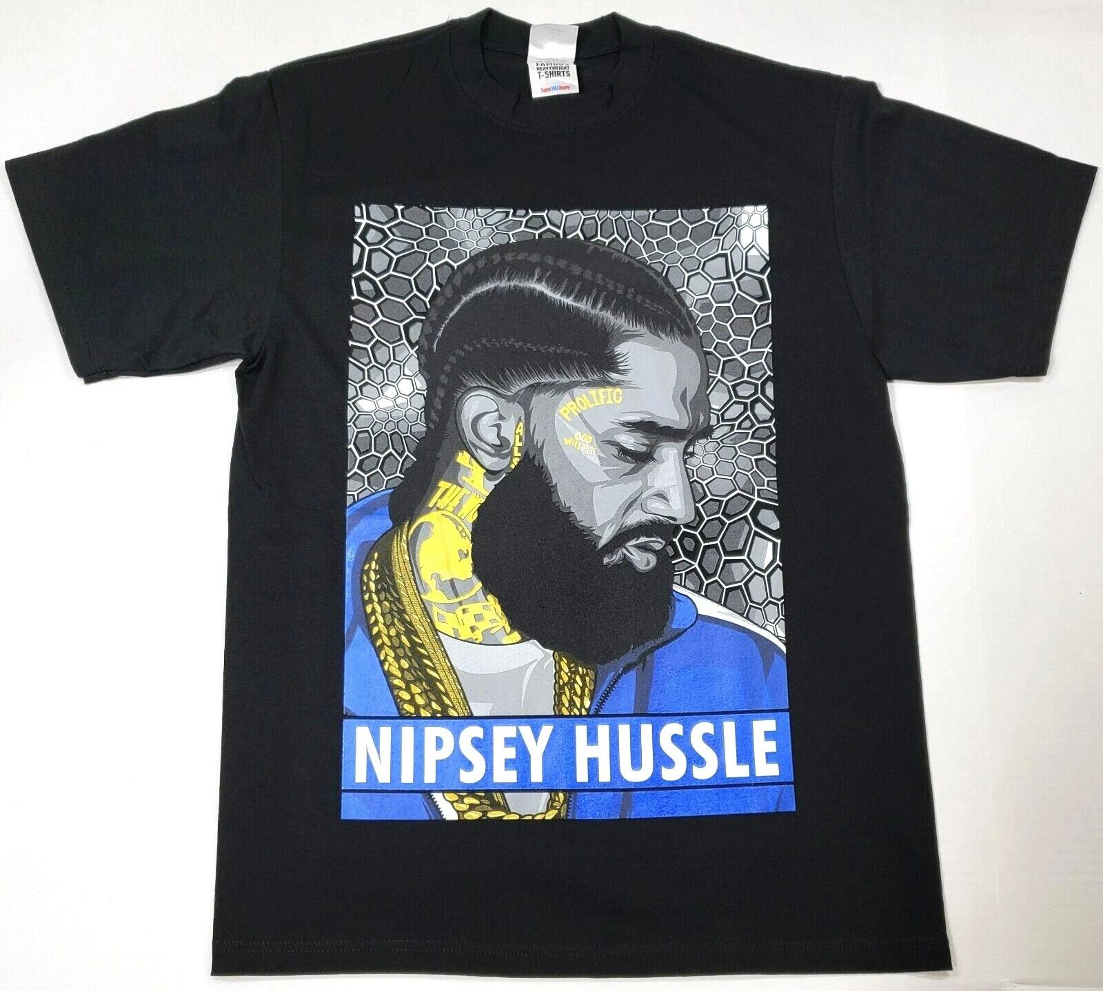 NIPSEY HUSSLE T-shirt Prolific Legend Hip Hop Rap HU$$LE Men s Tee Black New L