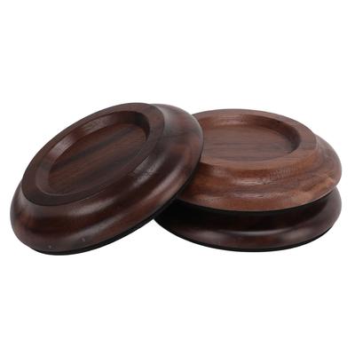 3Pcs Piano Caster Pads Upright Non Slip Grand Pianos Casters Cups for Hardwood FloorsBlack Walnut