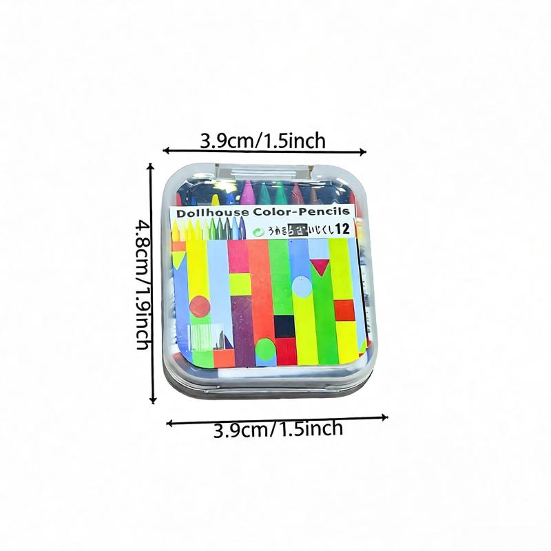 

Mini Crayons Box Crayon Dollhouse Miniature Creative Scene Model Dollhouse Accessories Home Decor Figurines Toys 12 Colors