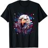 T-shirt Patriotique Sea Eagle Drapeau Américain 4 Juillet avec Aigle à Tête Blanche