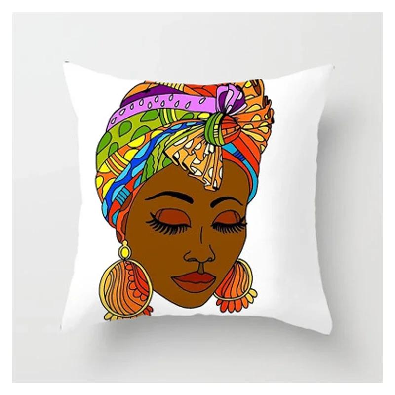 Sofa Zuhause Damen Kissenbezug Kissenbezug Hübsches Mode Mädchen Malerei Weicher Kurzer Plüsch