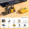 1 Set 2.4GHz Mini Remote Control Forklift Car Model Toy 1/64 Alloy RC Forklift True Lift-down-rotate With Rear Cargo