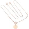 Purple Gold-Plated Rose Gold Round Brand Letter Necklace Fashion Trend Temperament Color Gold Necklace