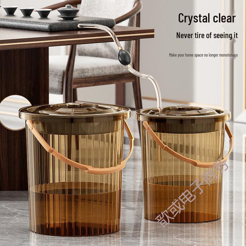 Tea Wastewater Bucket with Tea Leaf Filter and Wet/Dry Separation for Gongfu Tea Set Accessories