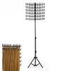 Braiding Hair Rack Height Adjustable Braid Hair Holder Standing 2 Sided Hair Weaving Bracket With 144 Braiding Racks for Salon