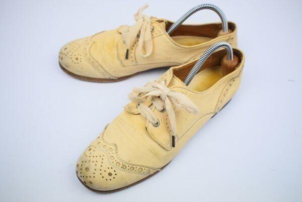 

TO&CO Italy Wingtip Leather Shoes Women’s 24.0 Light Beige Medallion(USED)