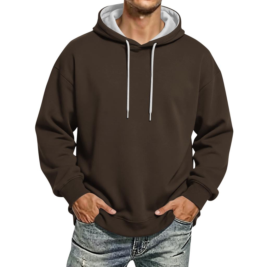 Men's Winter Hoodie with Warm Casual Pullover for Cold