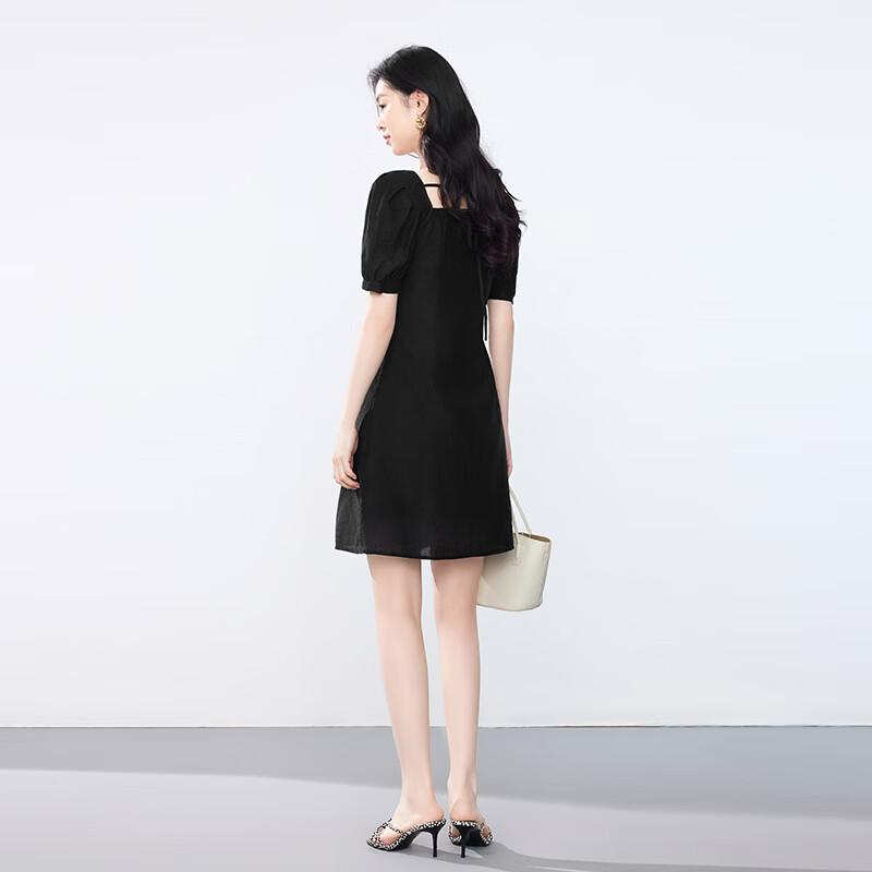 Elegant Square Neck Midi Dress