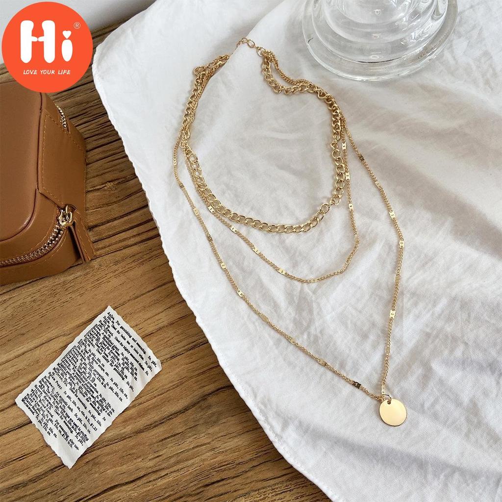 Hi Vintage Necklace Neck Gold Chain Women's Jewelry Layered Accesories for Girls Clothing Aesthetic Gifts Fashion Pendant 2021
