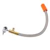 Tire Inflator Hose Adapter 12in Stainless Steel M6 Thread for Car Motorcycle Bike Tire Quick Inflation Deflation