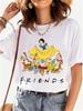 Cartoon Unisexs Tshirt Snow White and The Seven Dwarfs Print Street Casual Loose Short Sleeve Top Unisex