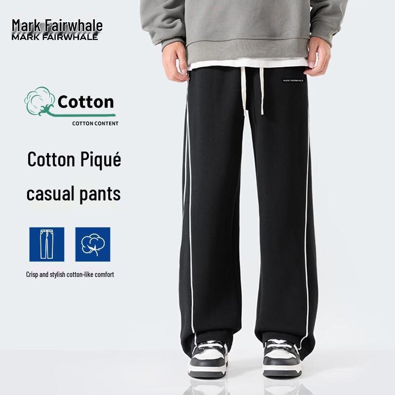 Mark Fairwhale Men's Heavy Cotton Pique Straight-Leg Casual Pants