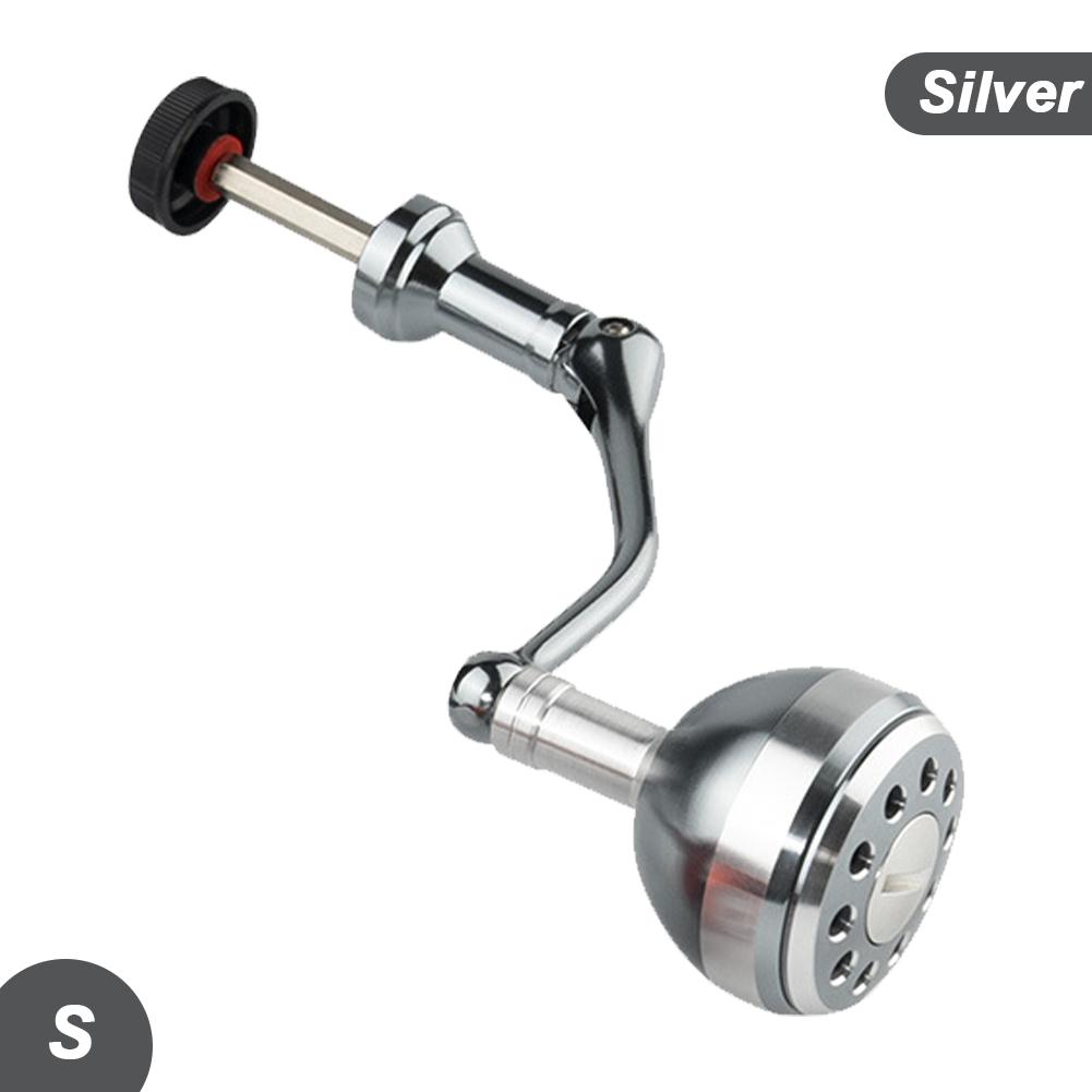 

1Pc Spinning Fishing Reels 500-7000 Replacement Handle Metal Ball Grip Aluminum Alloy Foldable Multiple Colors Handle