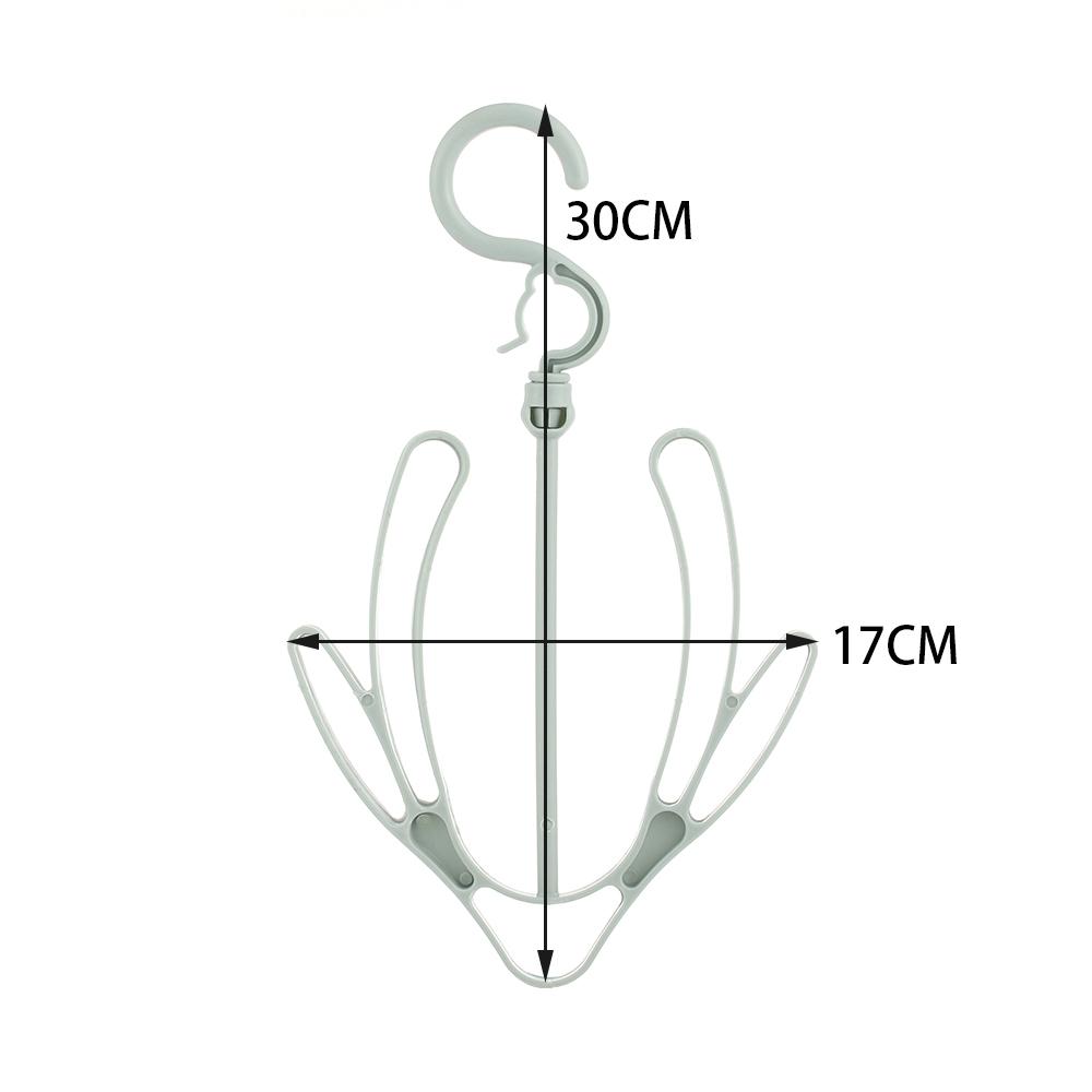 Rotatable Clothes Plastic Storage Shelf Shoe Racks 2 Hooks Drying Hanger