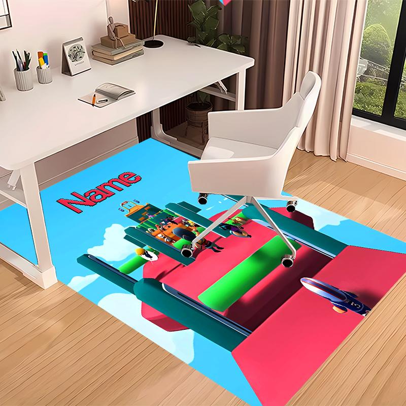 Custom personalization Stumble Guys Print Area Rug - Soft, Washable Non-Slip Indoor Mat,Living Room,Home&Office Decorative Rug