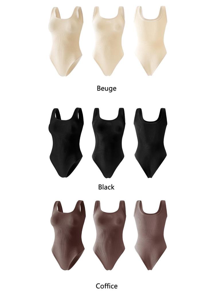 Seamless Yoga Jumpsuit with Shoulder Straps - Body Shaping Suit