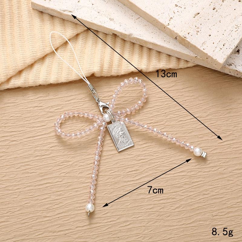 Creative Pearl Bow Pendant Keychain: Exquisite Gift Accessory for Bag or Phone Case