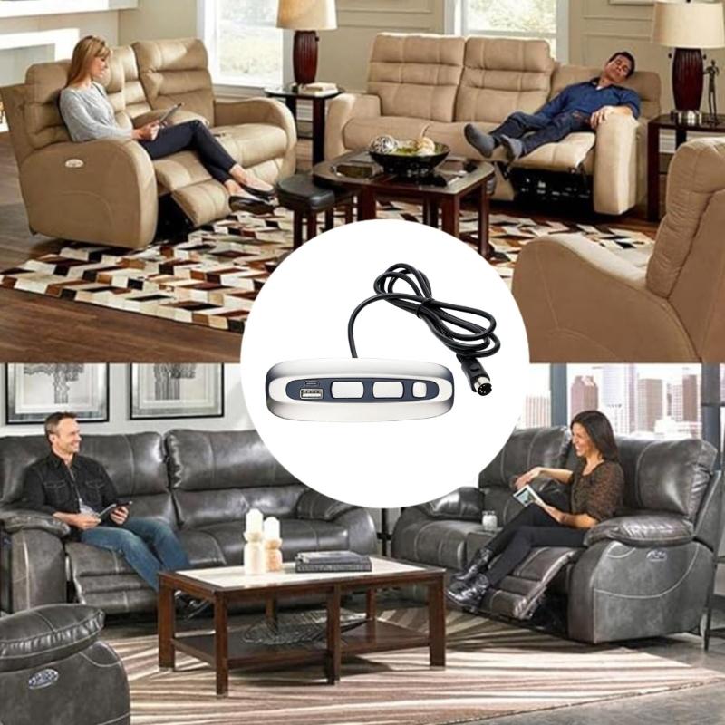 Adjustable Motorized Lounges Chair Switches Build In USB C Charging Port ABS Frame Support Simple to Operate for Homes