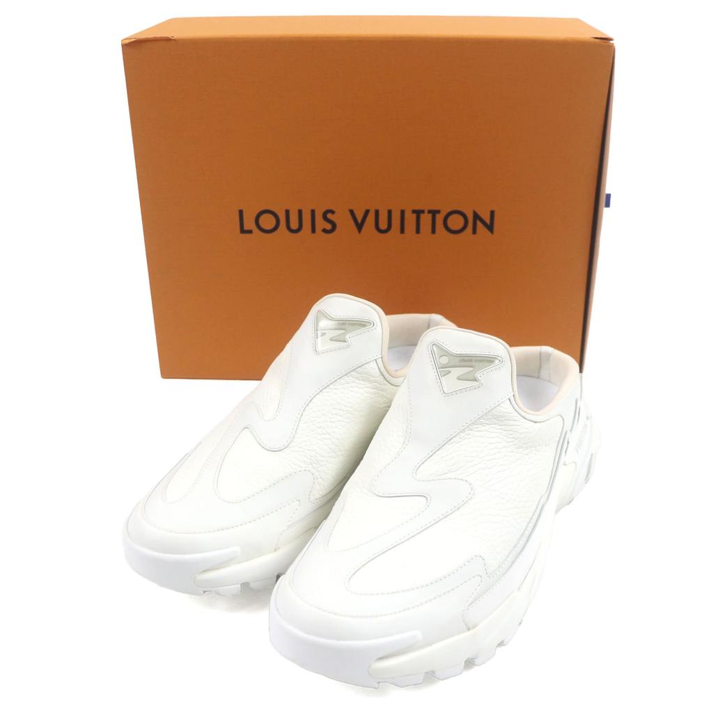 Louis Vuitton Sandalen tatic line Slip-on Sneaker weißes Leder Herren 10 Gebraucht
