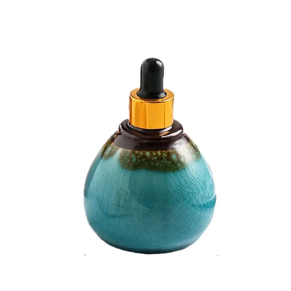 

Luxury Style Glass Dropper Bottle Essential Oil Vials Travel Refillable DIY Cosmetic Sample Container Liquid Perfume Eye 50ml синій