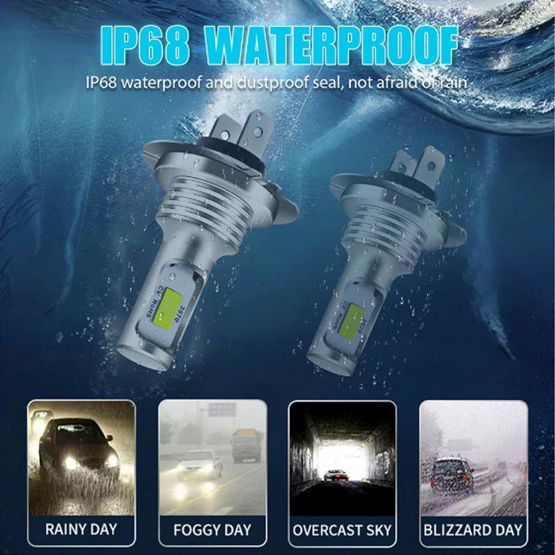 2Pcs 80W 3570SMD 2leds Fog Light H1 H3 H4 For Cars Headligh Led Bulb Car Led Fog Driving Lights H7 9005 H8 Lamp Light Source