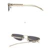 Women's Sunglasses, Triangular Cat Eye Sunglasses, Rimless Sunglasses.