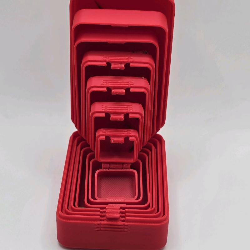 Levels 6/7 Plastic Nesting Storage Boxes Durable Stackable Design For Home Office Desk Small Item Organizing