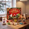 Eco Friendly PLA Toys 3D Printed Christmas Advent Calendar, 24-Day Animal Figure Countdown Box Flexible Joint Figures with Articulated Joints, Holiday