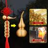 Handmade Brass Chinese Knot Five Emperor Coin Gourd A Household Door Hanging Car Accessories Gift
