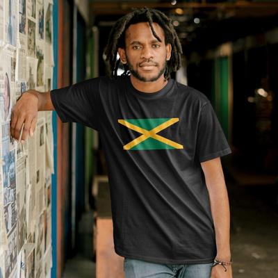 Tričko s vlajkou Jamajky Retro dovolenkové tričko Miluji Jamajku Karibik Rasta Reggae Top