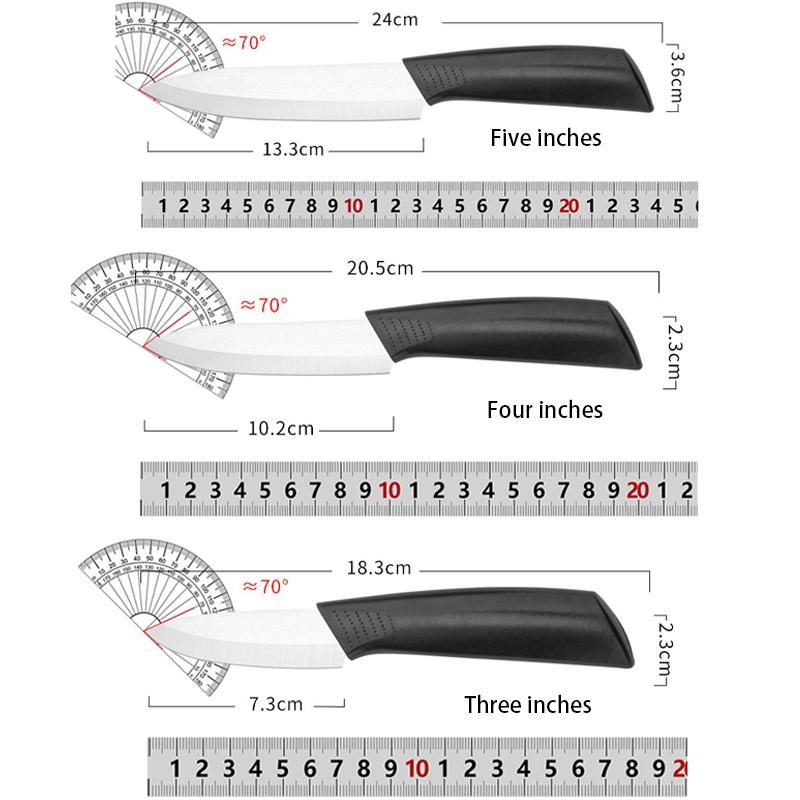 3/4/5 Inch Ceramic Knife Can Resist Oxidation Without Rust Fruit Knife Cover Portable Baby And Toddler Food Preparation Knivse