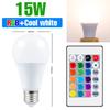 220V E27 LED Bombillas LED 3W 5W 10W 15W IR Remote Control Changeable Colorful RGB LED Lamp Spotlight Bulb Christmas Halloween Atmosphere Lights