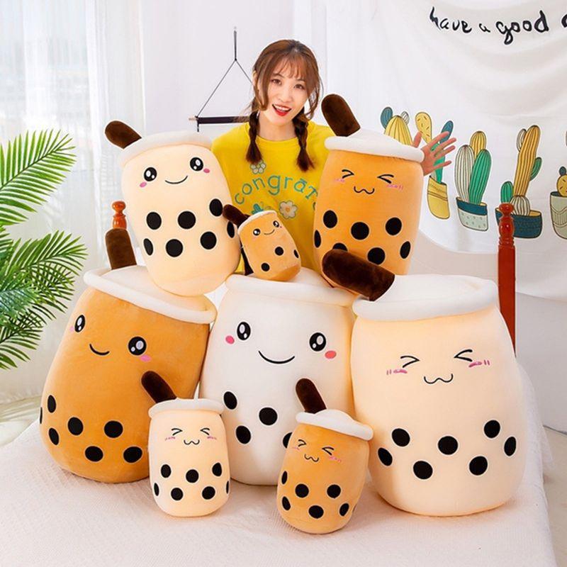 24355070cm Bubble Tea Boba Cup Soft Stuffed Plush Pillow Cushion Kawaii Cute