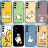 Cartoon Cute Goose  Phone Case For Samsung S25,S24,S23,S22,S21,S20,Plus,Fe,Lite,Others Black Cover