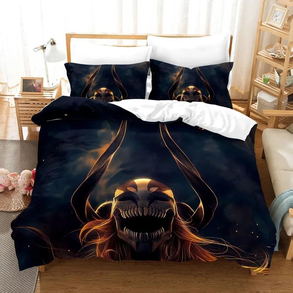 

Anime Bleach Toushirou Ichigo Bedding Set 3D Printed Suitable For Bedroom Duvet Cover Set With Pillowcases Kids Home Textile EU Single(135*200cm)3pcs