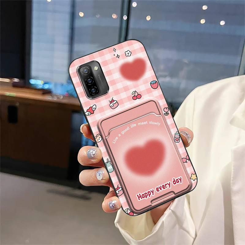 Shockproof Dirt-resistant Phone Case For Ulefone Note12P Soft case Cartoon Card slot Fashion Design Silicone TPU Cover