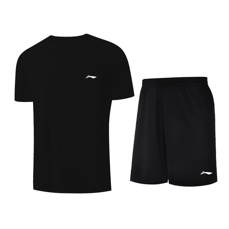 Li Ning Casual Sportswear Two Piece Set Men s Black YATU125-2 5XL